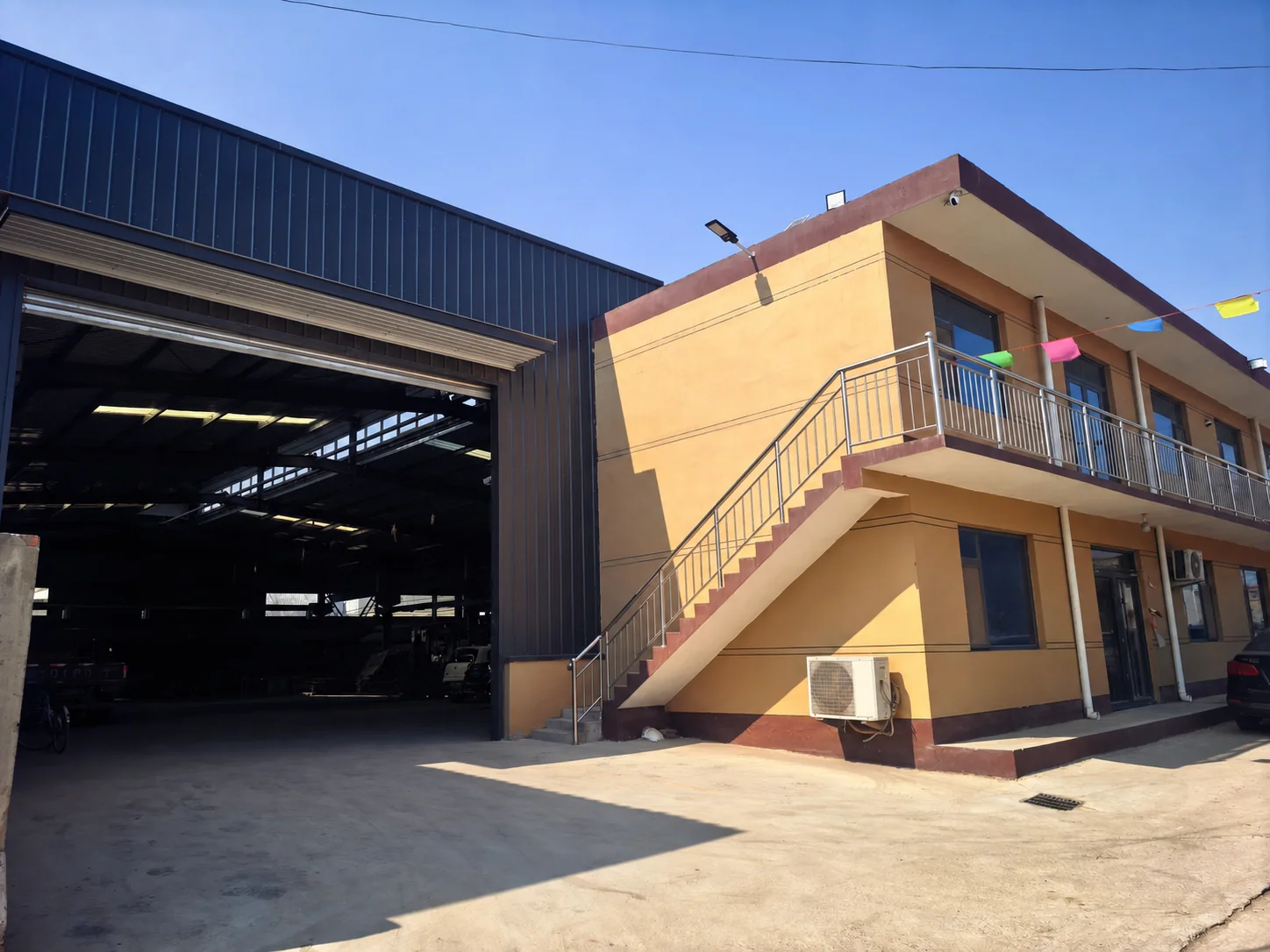 Industrial workshop and office exterior supplied by XTZ