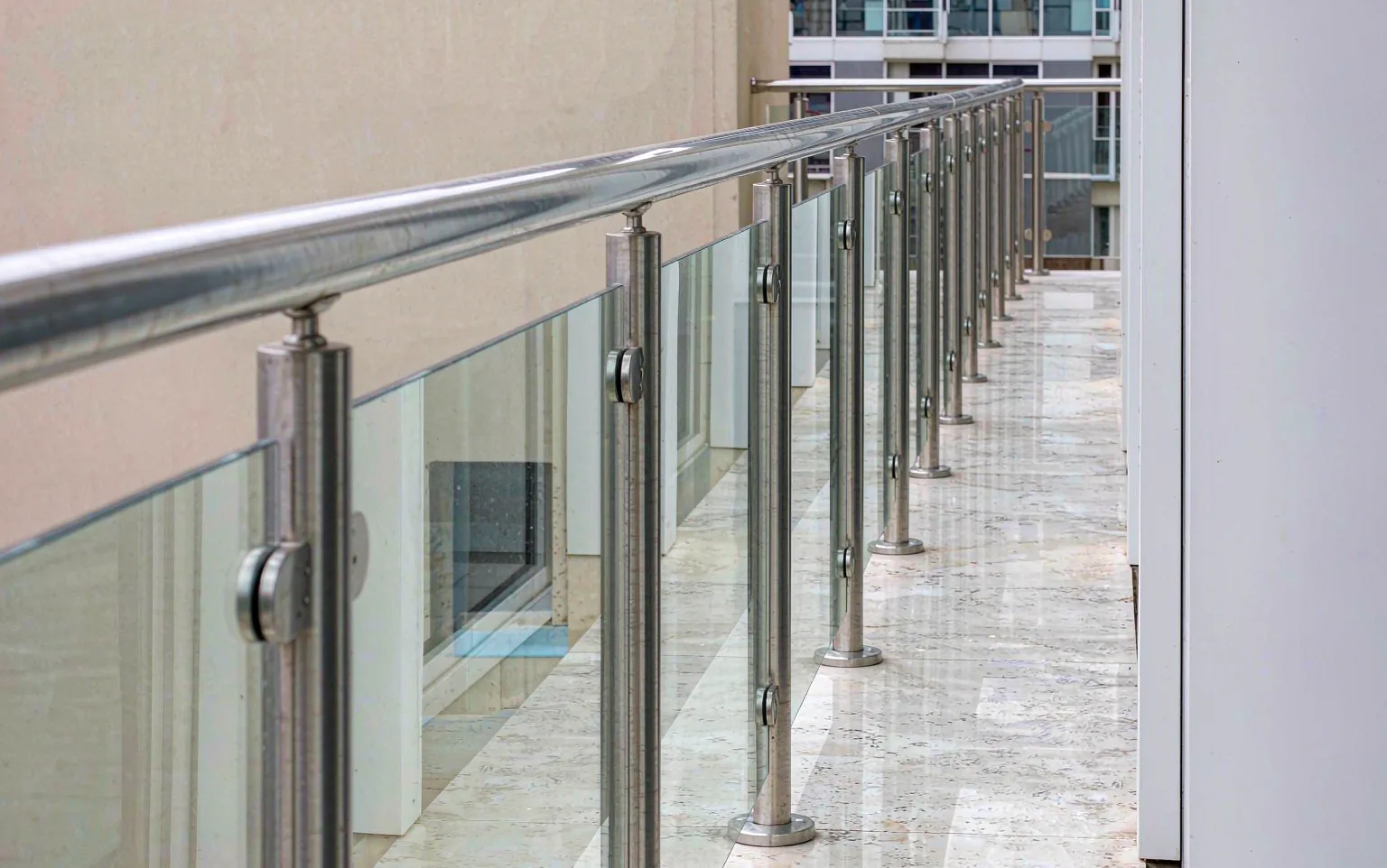 Stainless Steel Glass Railing reference view 1