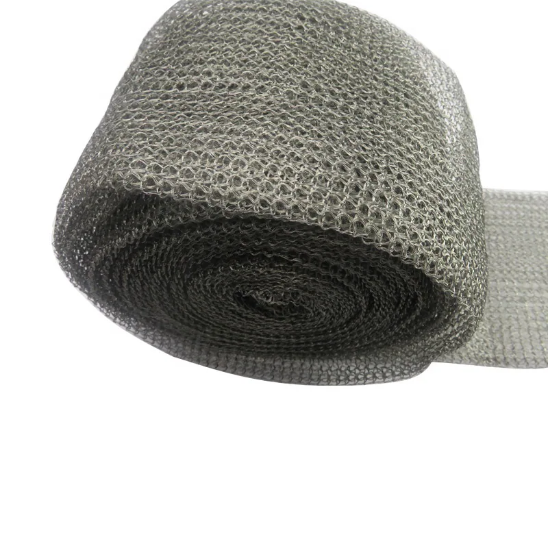 Knitted stainless steel wire mesh rolls