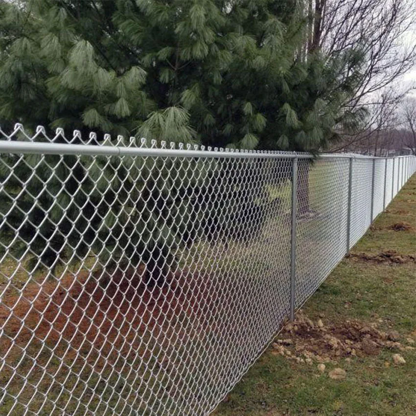 Chain-link perimeter fence installation