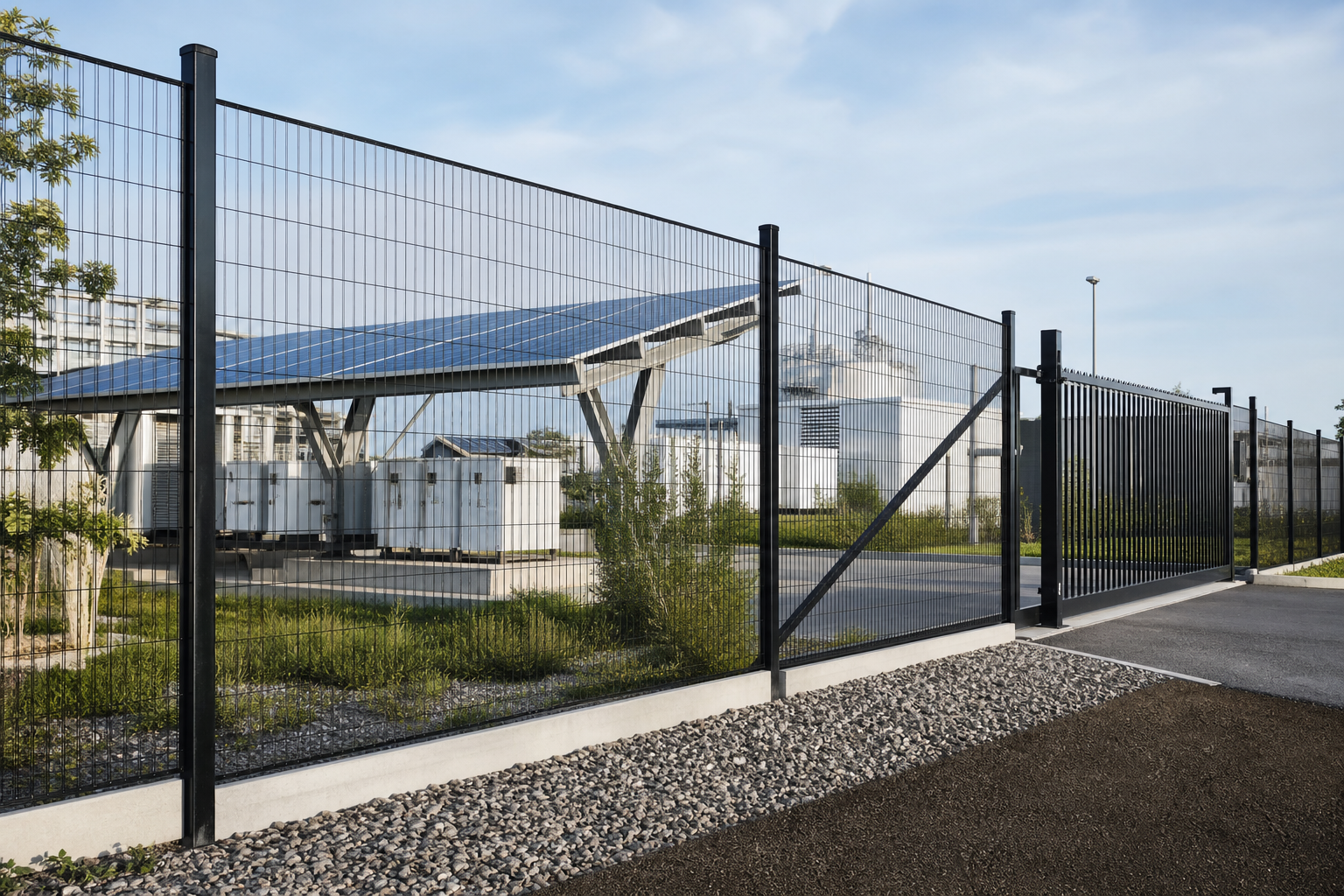 Reference energy facility welded mesh perimeter
