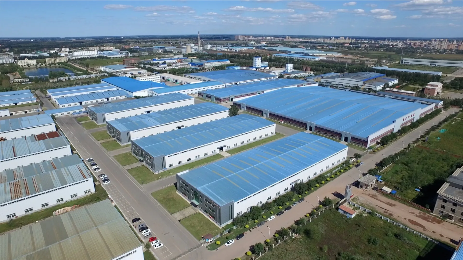 Aerial view of XTZ metal mesh fence factory production base