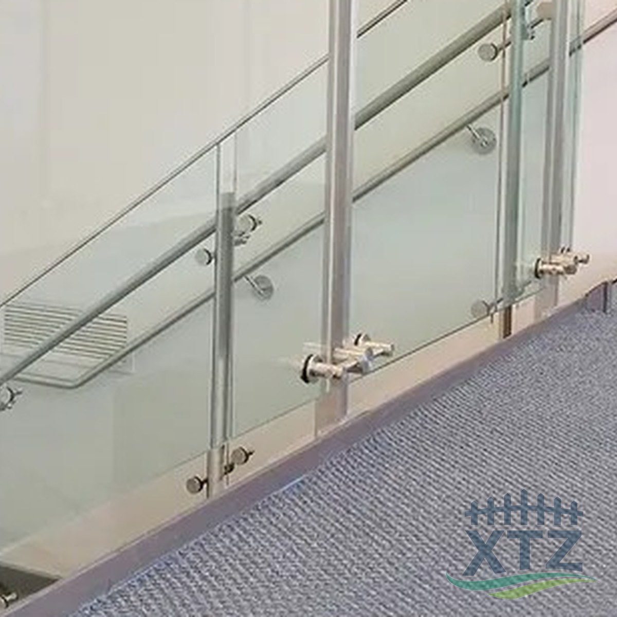 Stainless Steel Glass Railing detail view